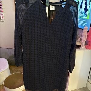 CAbi Black Geometric Women's Dress